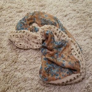 Sweater Knit and Chiffon Infinity Scarf